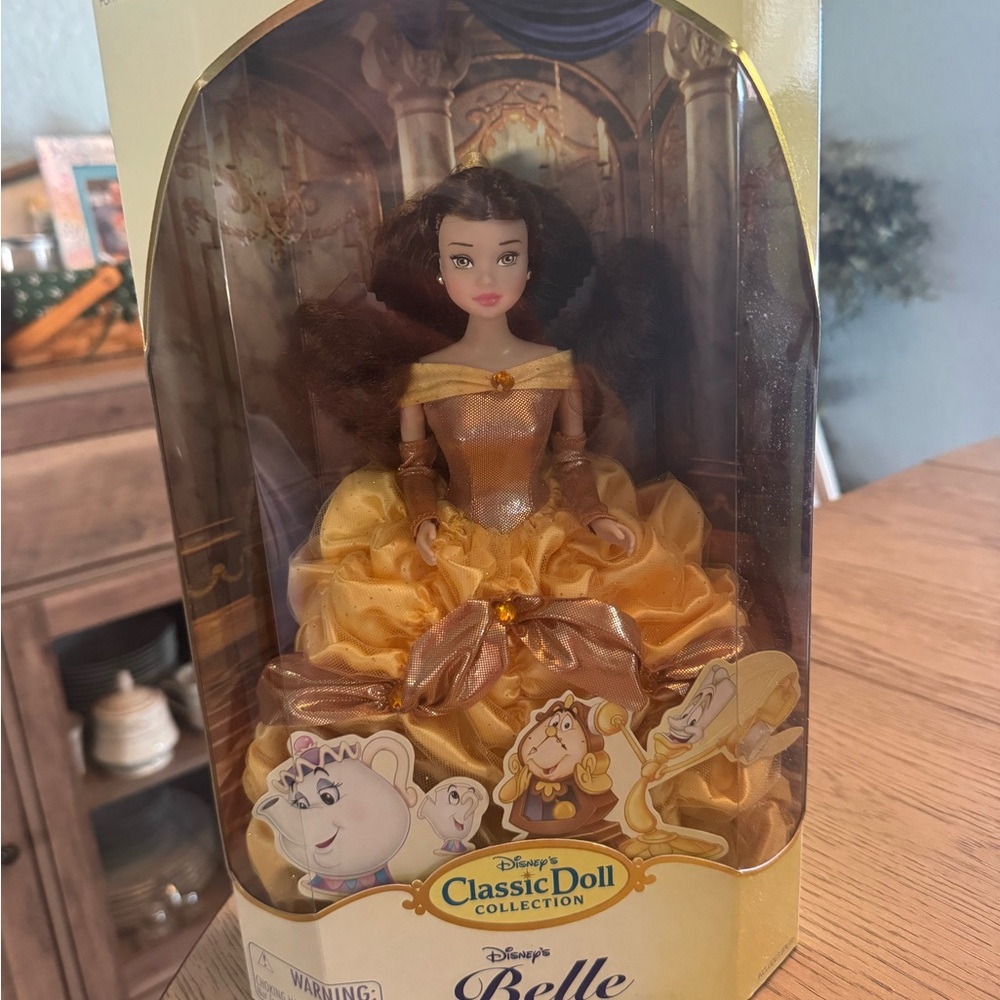 Disney Belle Doll in Gold Gown